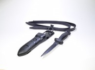 SUBGE009 - Black Blade Knife (Stiletto)